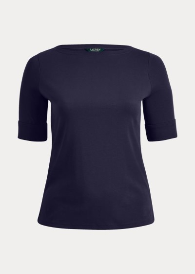 Top Ralph Lauren Stretch Algodão Boatneck Mulher 49365-LRDS